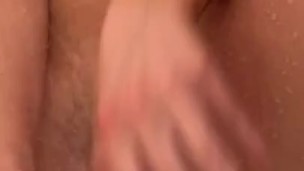 Playing with my pussy in the shower