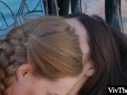 Sexy lesbian licks her older lovers pussy before sitting on her face 7/16