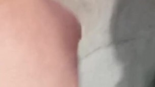 Milf pissing in her grey shorts 
