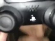 Husband cheats on wife while playing PS with his maid and creampies mouth 12/16