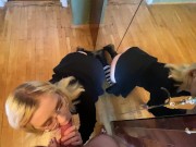 Pretty girl suck dick in front of the mirror 5/16