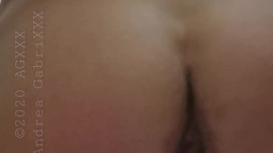 PRETTY GUY PLAYING WITH HER ASS. BUTT PLUG.