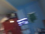 Blue hair egirl do a blowjob riding cum inside creampie 10/16