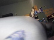 Blue hair egirl do a blowjob riding cum inside creampie 14/16