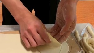 Shohei cooking Gyoza the Chinese dumplings