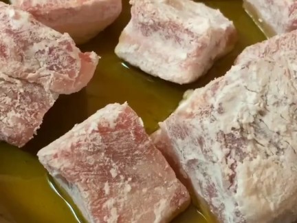 Shohei cooking Curry with grilled pork and vegetable