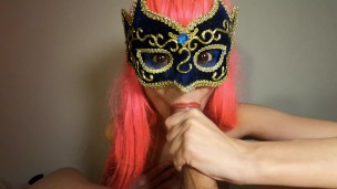 eccitante pompino in POV Jenny Pink prende tutto in bocca e ingoia - 4k