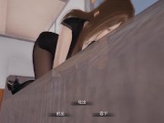 AI Shoujo black pantyhose Mika sofa play, giving seated oral 6/16