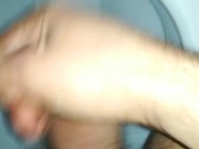 Hairy white uncut cock jerked off POV to relax