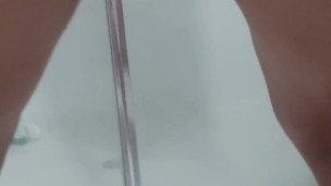 Desperate bent over panty pee