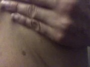 Applying Raw Shea Butter then I started to Play with my nipples 
