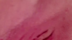 Clean shaved pussy gets penetrated by toy
