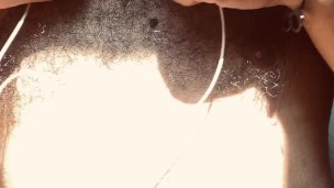 Hairy bear ASMR chest, tummy