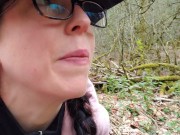 Rear View Outdoor Pee Pee In The Forest 16/16