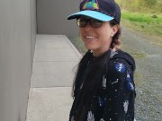 Standing Outdoor Piss On A Wall Wearing Men's Jeans 5/16