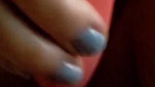 Using her wevibe melt on clit while watching porn