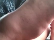 Pinay sinadistang kinantot  mahigpit ang kapit at ayaw nang pabunot. 10/16