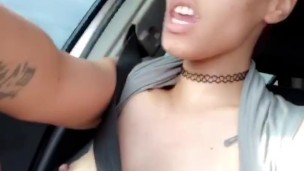 Tanning in the car