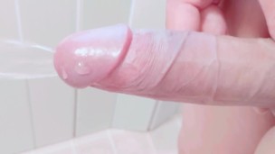 Pissing from an erection penis