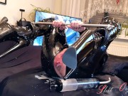 Slut-Orgasma Celeste Latex Catsuit Milk-Enema orgasm 14/16