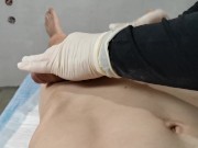 Handjob after Brazilian waxing - Dick wax depilation masturbate 3/16