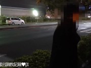 えみり 初めての野外露出　コート1枚で道路横断　調教の様子を自ら公開します。 10/16