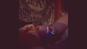 Alternative Girl Struggling to Keep Quiet While Masturbating