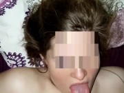 Facial on a german teen secretarys' face 9/16