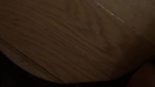 Teen wearing pantyhose squirts everywhere while spying on parents fucking