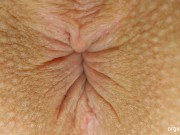 Orgasm with anal contractions close up butthole