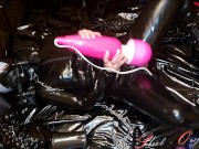 Slave Slut-Orgasma Celeste in Latex vs biggest mega massager 5/16