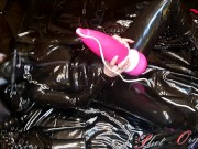 Slave Slut-Orgasma Celeste in Latex vs biggest mega massager 6/16