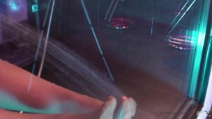 Wet nylon soles in the shower