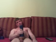 Playing with my blue fleshlight while watching pron 13/16