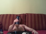 Playing with my blue fleshlight while watching pron 6/16