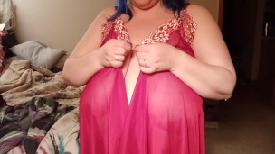 Got a spicy red number, should I wear a bra with it, or no? BBW lingerie