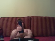 Watching porn playing with a blue fleshlight 3/16