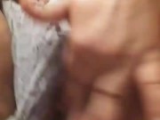 Finally masturbating my tight creamy pussy