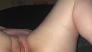 fingering her pussy until she has squirting orgasm (bbw)