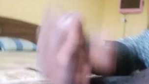 Stroking my dick on a sunny afternoon with cumshot