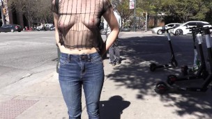 Teaser-Repeatedly Undressing and Changing my Top in Very Busy Public Places