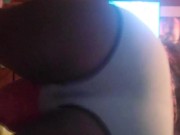 Chubby ebony twerks with soaking wet pussy