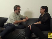 Mouth fucked chubby tattooed submissive 4/16