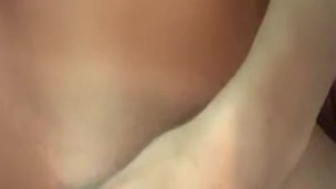 strips and fingers herself 