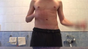 Twink fingering and tasting cum
