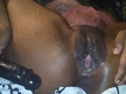 Ebony anal play