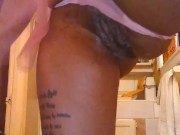 Ebony creamy pussy masturbation