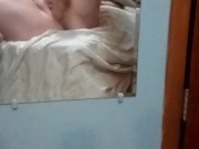 chubby BBW playing with huge dildo