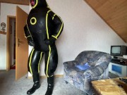 full try on MD-Latex Inflatable Cyborg Hazmat Suit