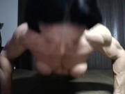 Fbb Beautiful webcam Pushups Hulk out & Veins 2/16